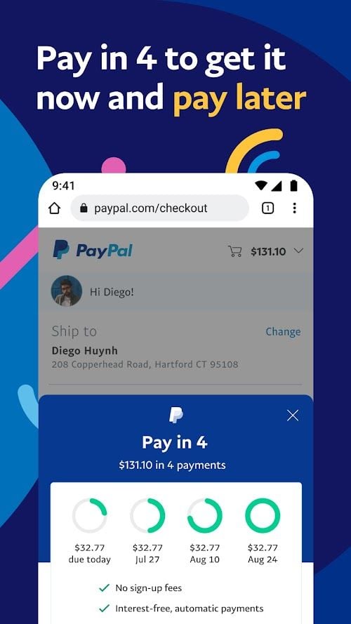 PayPal screenshot