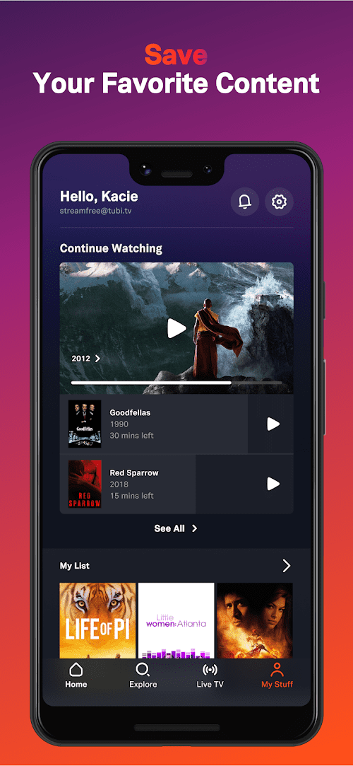 Tubi TV screenshot