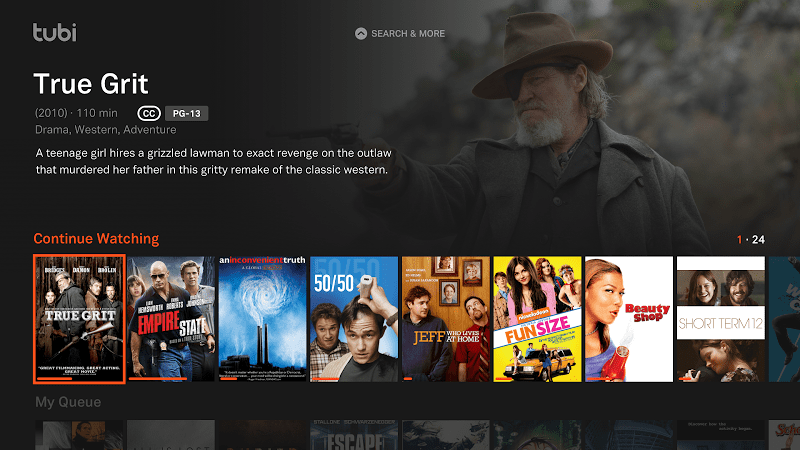 Tubi TV screenshot