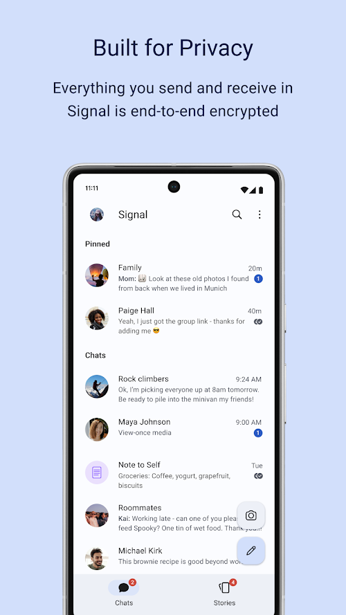 Signal screenshot