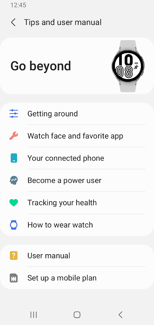 Galaxy Wearable (Samsung Gear) screenshot