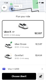 Uber - Request a ride screenshot