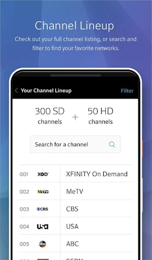 Xfinity My Account screenshot