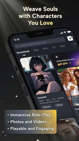 Fantasia: Character AI Chat screenshot